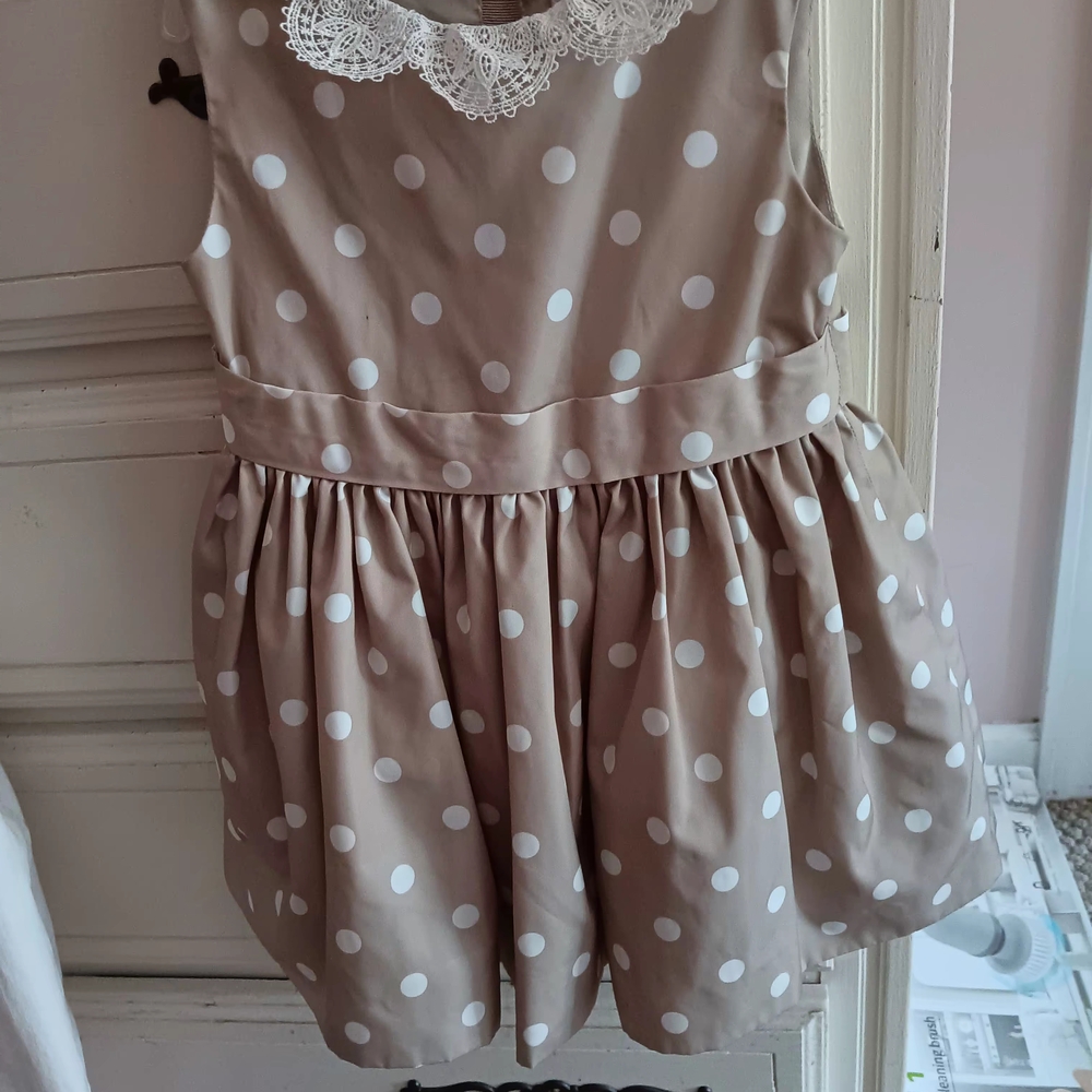 Jason Wu Tan Polka Dot Kids Dress